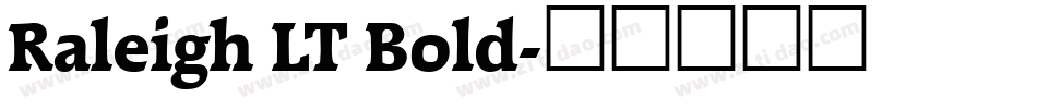 Raleigh LT Bold字体转换